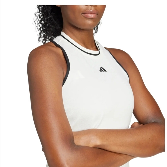 Adidas Women's Cream Tank Top with Black Accents - Picture 4 of 12